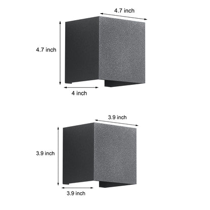 Adjustable beam up down outdoor wall light dimensions diagram — Casa Norex