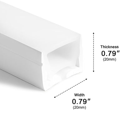 LED neon strip light length comparison — 10ft to 67ft — Casa Norex
