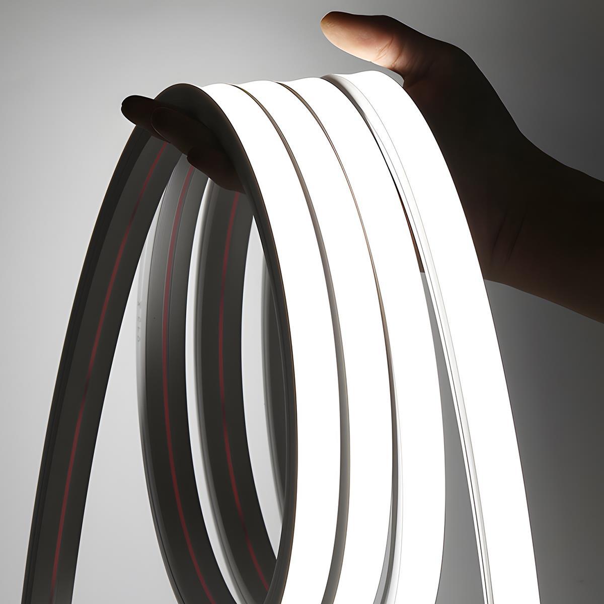 LED neon strip light crop-at-mark detail for custom length — Casa Norex
