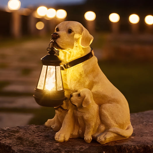 Bramble golden retriever with a puppy — Casa Norex