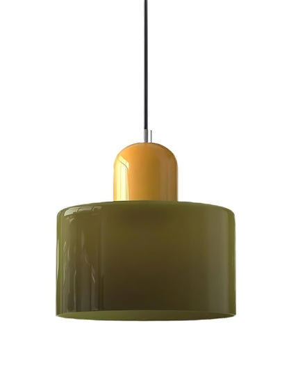 Verdoma Modern Cylinder Glass Design Pendant Light for Kitchens and Dining Rooms