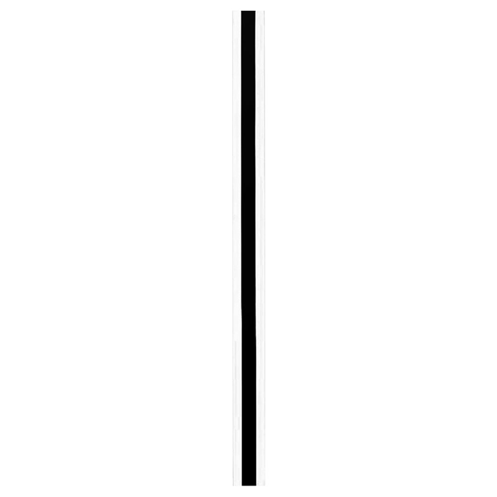 Long linear outdoor wall light — black stainless steel LED bar at a driveway gate | Casa Norex