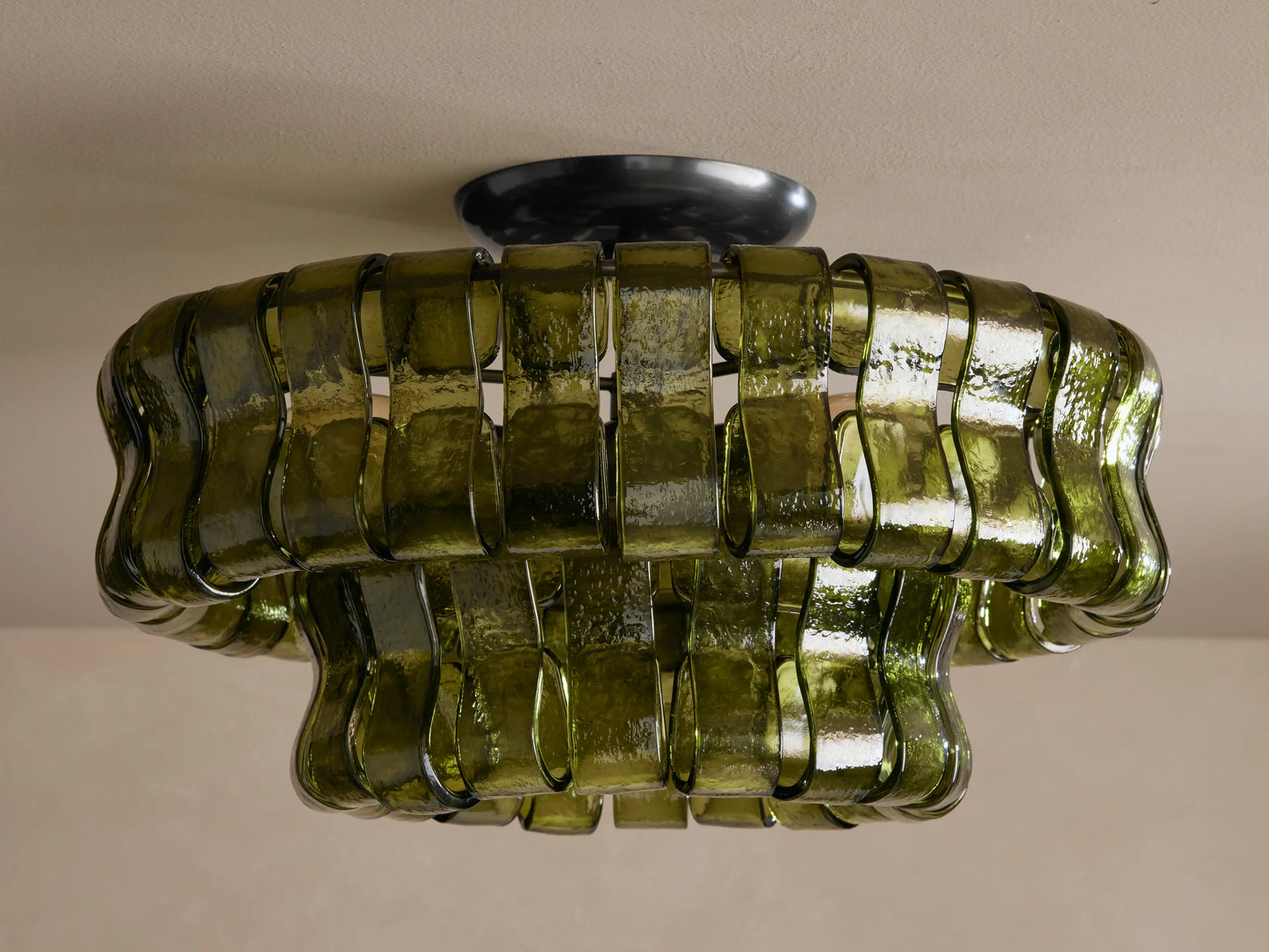 Textured glass flush mount fixture — Casa Norex