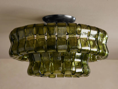 Textured glass flush mount fixture — Casa Norex