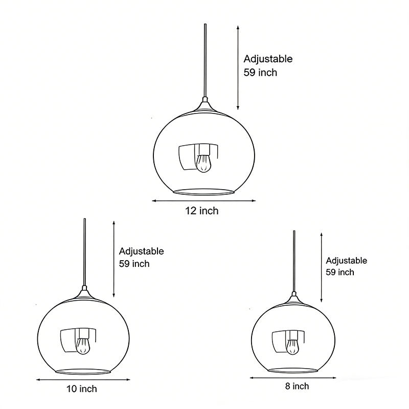 Bauble Glass Globe Pendant Light, product view 18