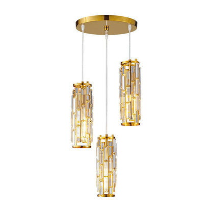 Mini Crystal Pendant Light Creative Art Crystal Island Ceiling Light