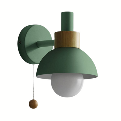Nordic pull switch wall sconce pastel green | Casa Norex