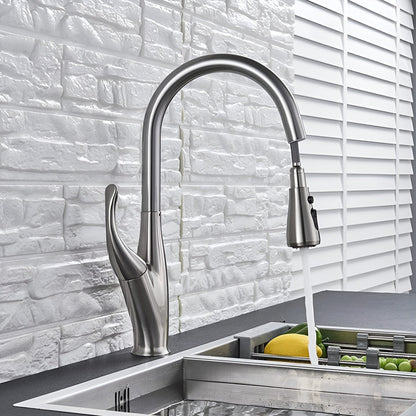 Winslow Victorian Pull-Out Kitchen Faucet — Chrome finish, ornate silhouette | Casa Norex
