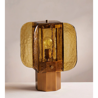 HAND-BLOWN AMBER GLASS TABLE LAMP | CLHBNMS05