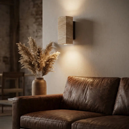 Wall sconce in hallway setting — japandi organic modern style | Casa Norex