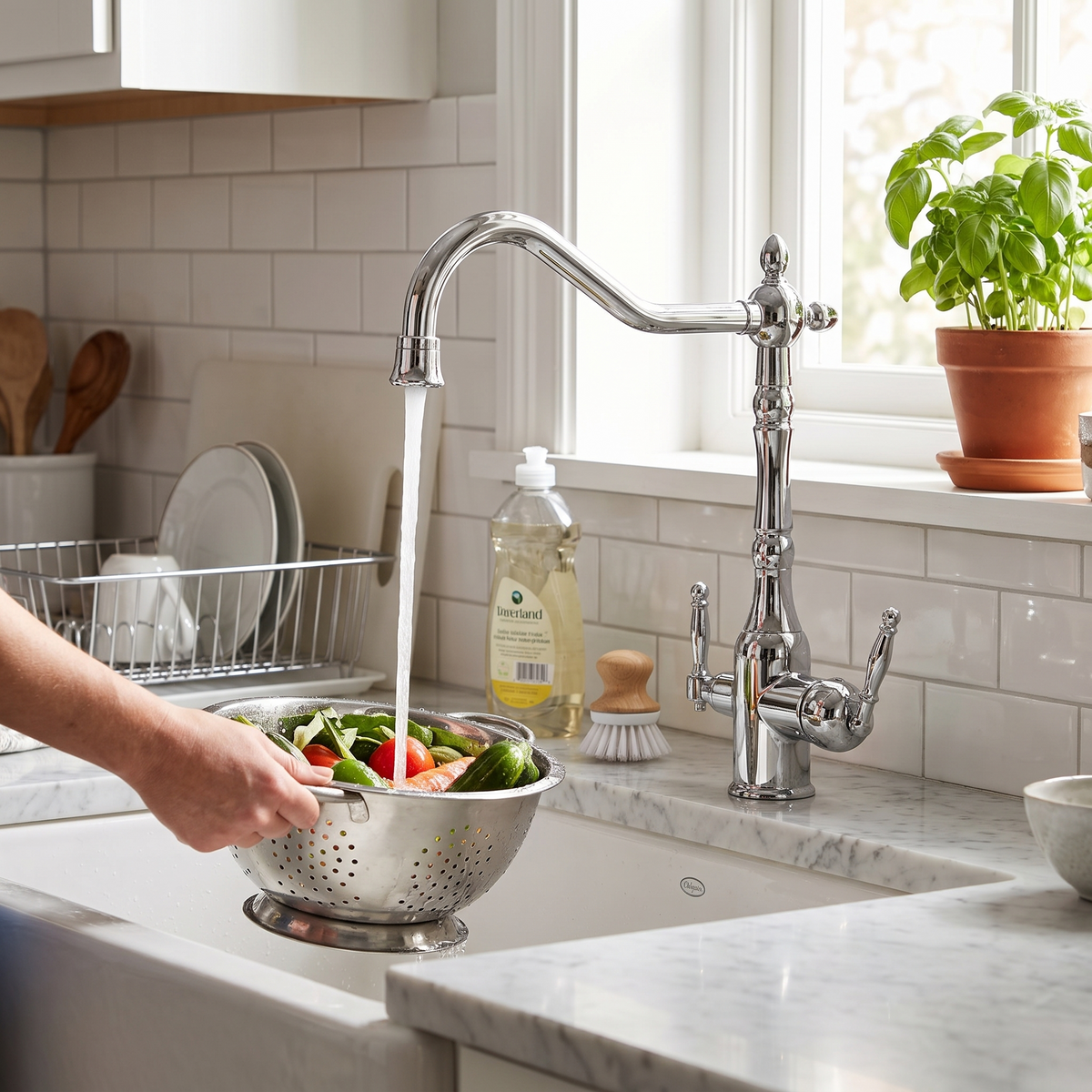 Claritas Kitchen Faucet reach profile — Gold finish — Casa Norex