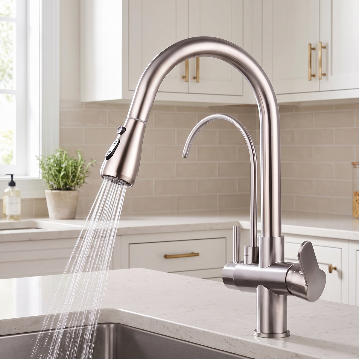 Karlstad kitchen faucet Brushed Nickel lifestyle