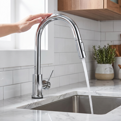Falkenberg touch kitchen faucet Chrome lifestyle