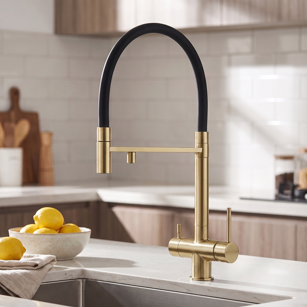 Purestream Pull-Down Kitchen Faucet mounting detail — Chrome finish — Casa Norex