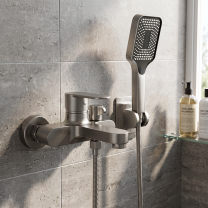 Diverta Shower Faucet Set valve detail — Gray finish — Casa Norex