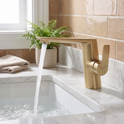 Bathroom Faucet — solid brass in Brushed Gold finish | Casa Norex