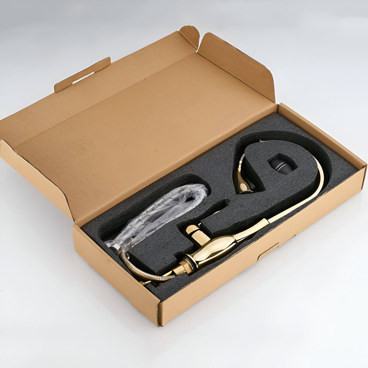 Aurelia Pull-Out Kitchen Faucet — retail packaging | Casa Norex
