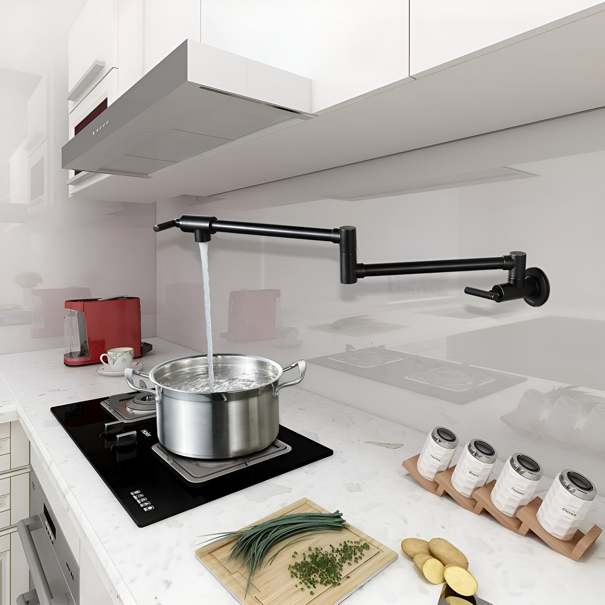 Jorstad - Wall Mounted Kitchen Faucet Modern Foldable Cold Only Pot Filler