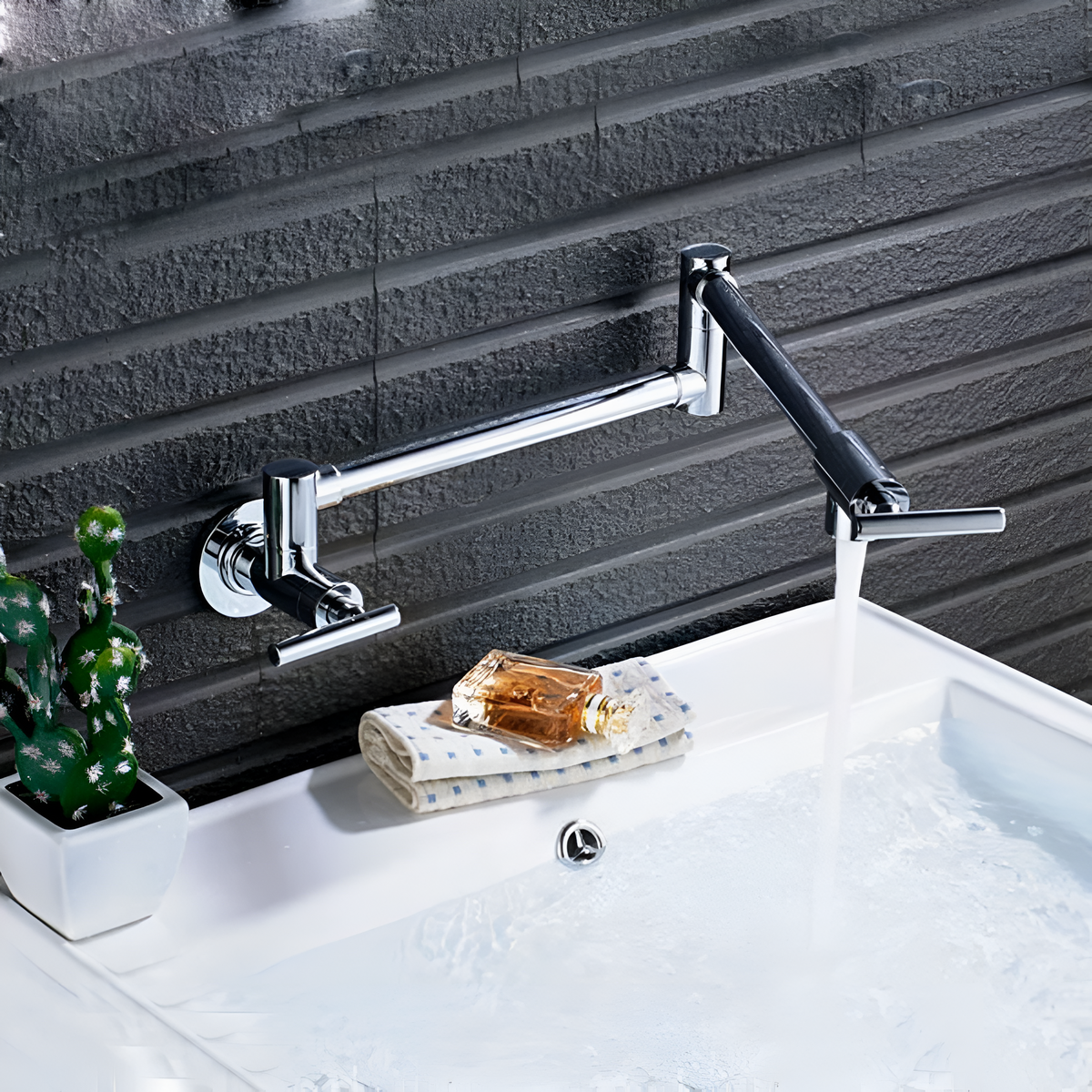 Jorstad - Wall Mounted Kitchen Faucet Modern Foldable Cold Only Pot Filler