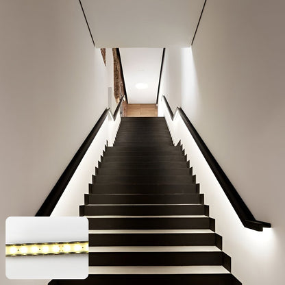 Sable warm light on stair treads | Casa Norex