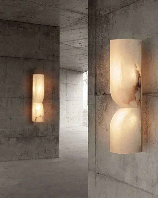 Rilievo Hand-Carved Alabaster Sconce
