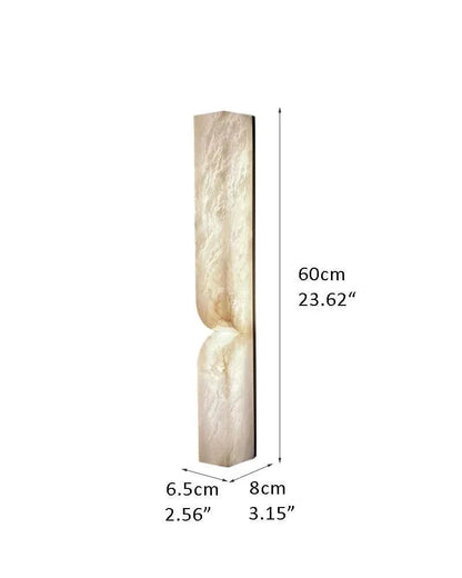 LightsStory Artisanal Alabaster Wall Sconce - Geometric Relief