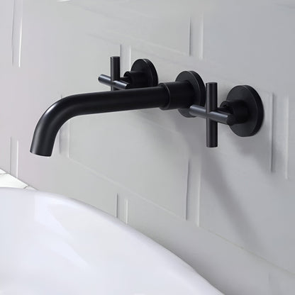 Rotare Wall-Mounted Bathroom Faucet side profile — Brushed Nickel finish — Casa Norex