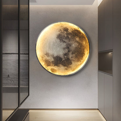 Full moon round LED wall lamp full moon wall lamp white background — Casa Norex