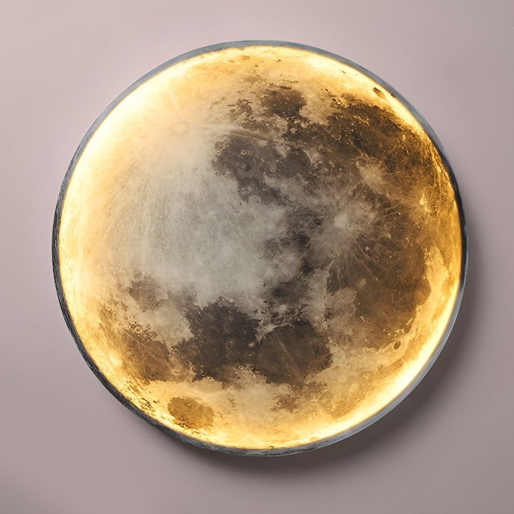 Full moon round LED wall lamp full moon wall lamp alternate view — Casa Norex