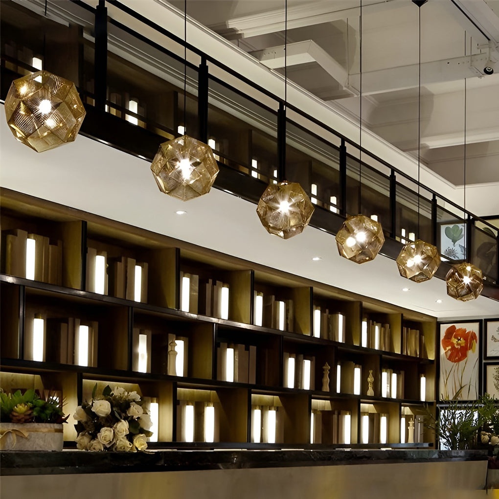 Tessel Geometric Metal Pendant Light, product view 4