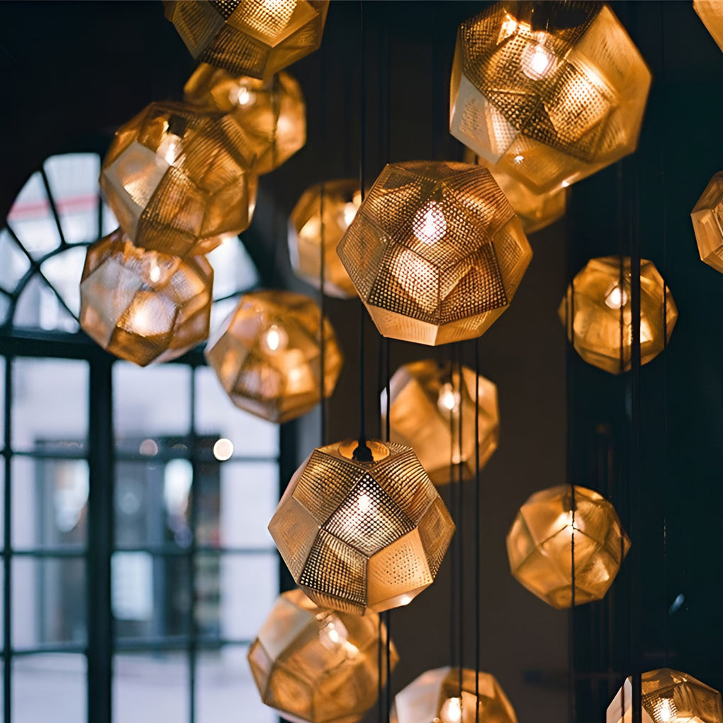 Tessel Geometric Metal Pendant Light, product view 5