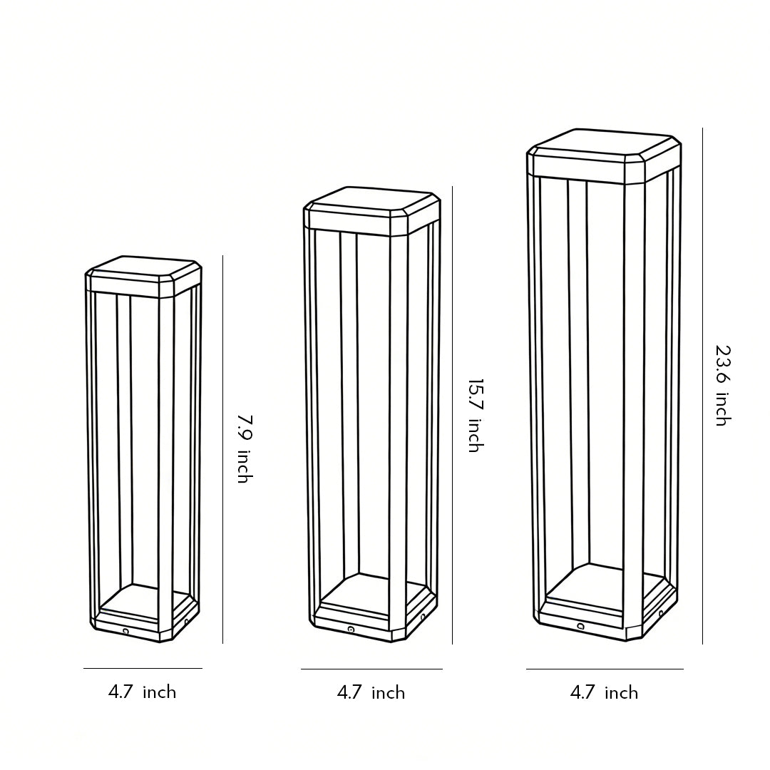 Sable Black Aluminum Solar Pathway Light, product view 10
