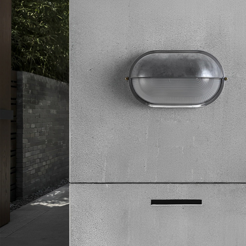 Bulkhead outdoor wall light minimalist oval shape — Casa Norex