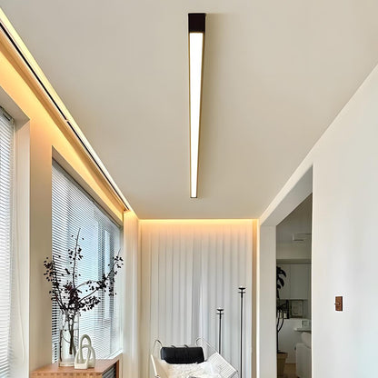 Slim dimming ceiling light — aluminum and acrylic strip design | Casa Norex