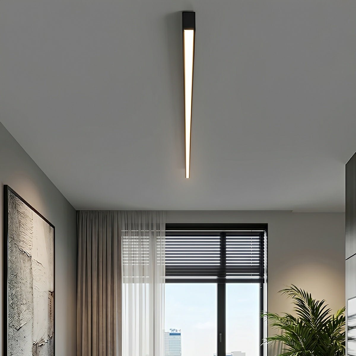 Dimming ceiling light remote control detail — 3000K to 6000K | Casa Norex