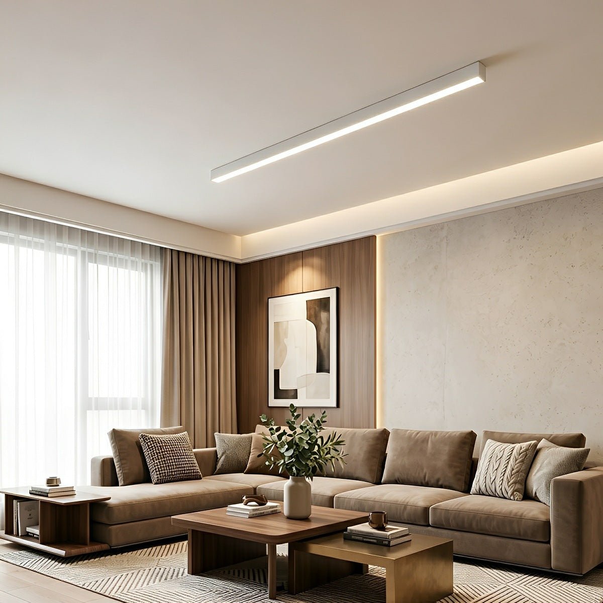 Dimming ceiling light angled underside view — Casa Norex