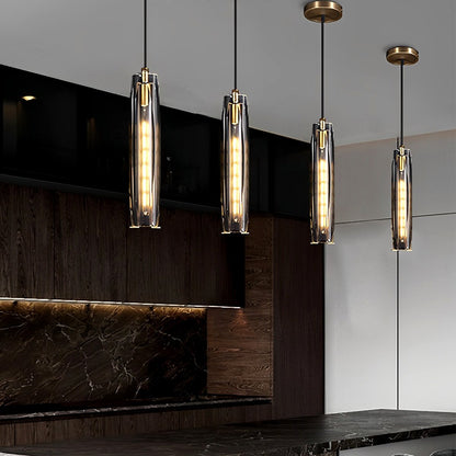 Crystal pendant light adjustable chain detail — 59in drop | Casa Norex