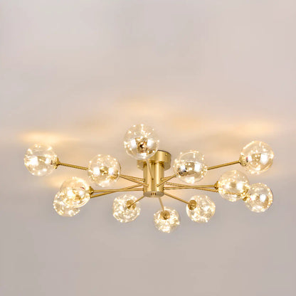 Modern gold bubble ceiling fixture 16-bulb - grand room - Casa Norex
