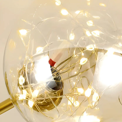 Modern Gold Bubble Ceiling Light Large Room 12-Bulb Fixture