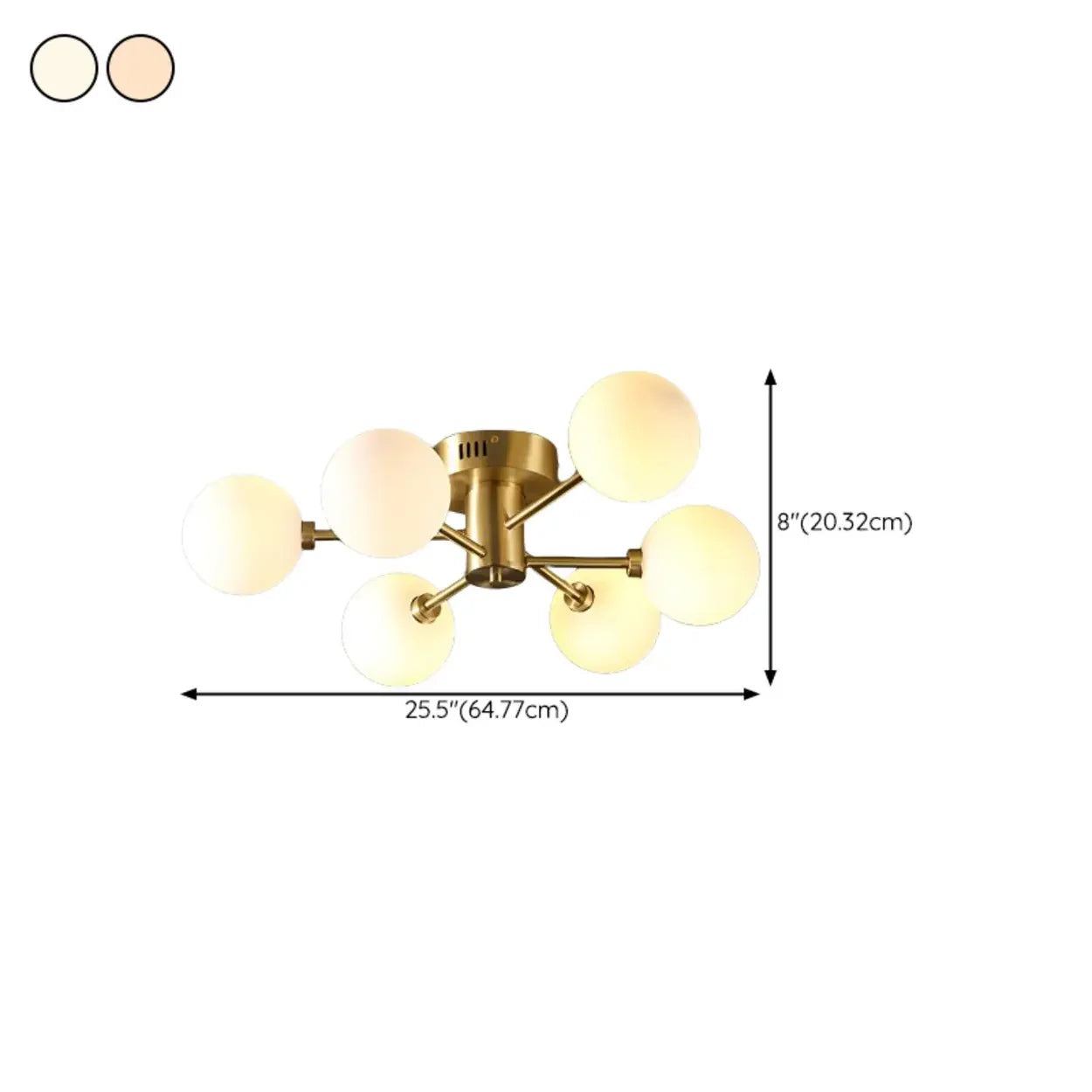 Modern Gold Bubble Ceiling Light Large Room 12-Bulb Fixture