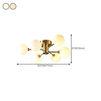 Modern Gold Bubble Ceiling Light Large Room 12-Bulb Fixture