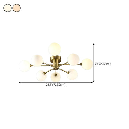 Modern Gold Bubble Ceiling Light Large Room 12-Bulb Fixture