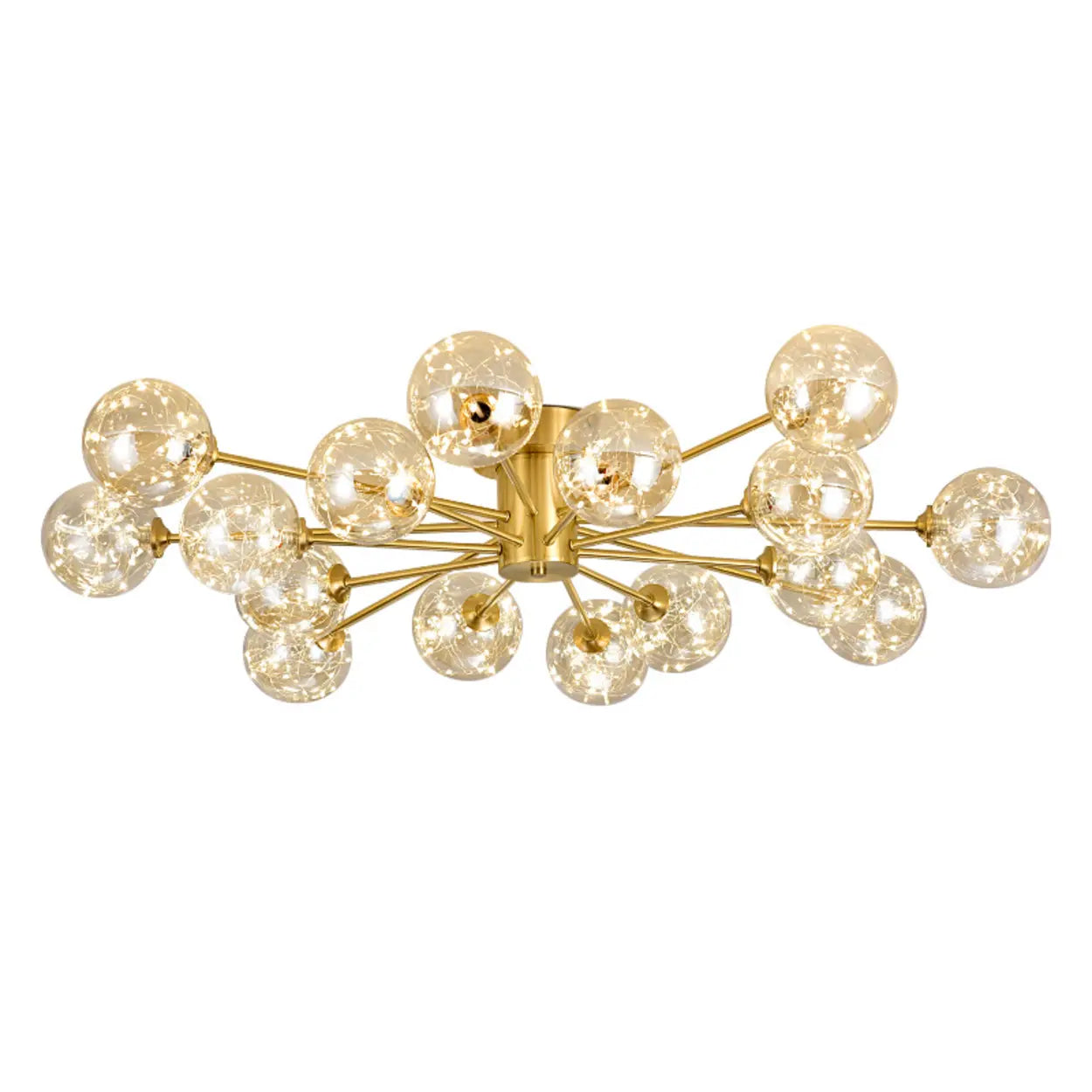 Modern Gold Bubble Ceiling Light Large Room 12-Bulb Fixture