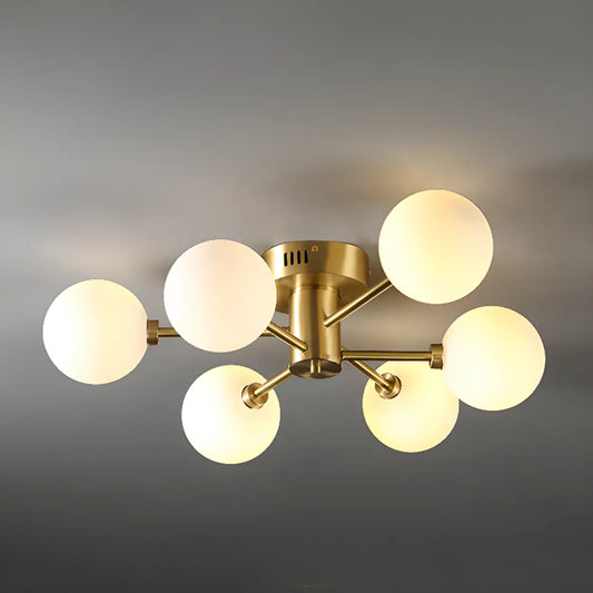 Modern gold bubble ceiling light globe shades large room | Casa Norex