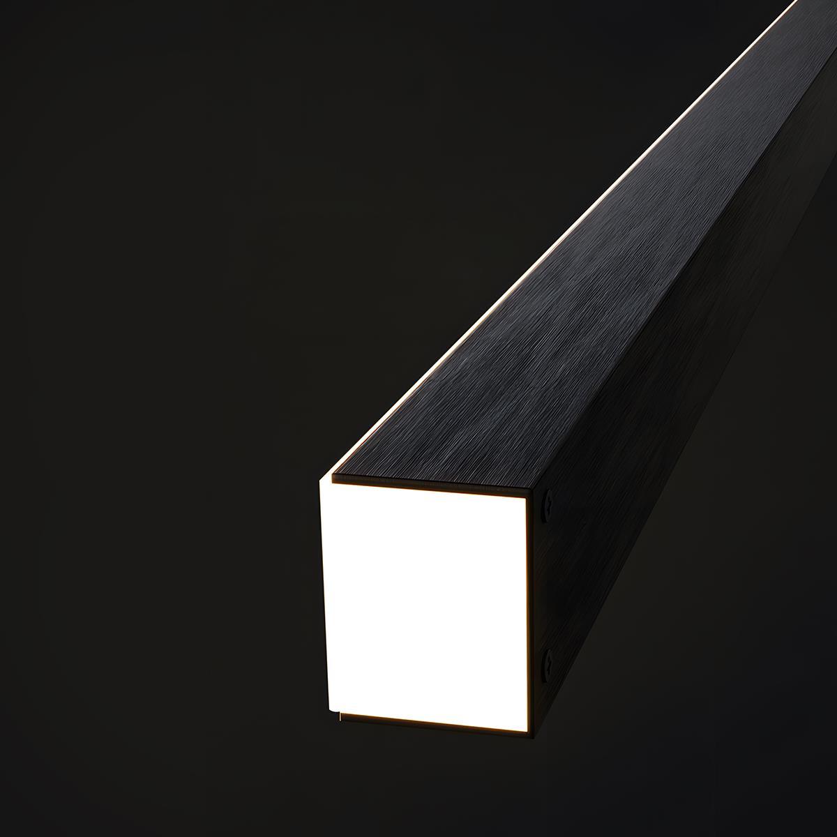 Linear strip pendant light hanging cable and ceiling mount detail — Casa Norex