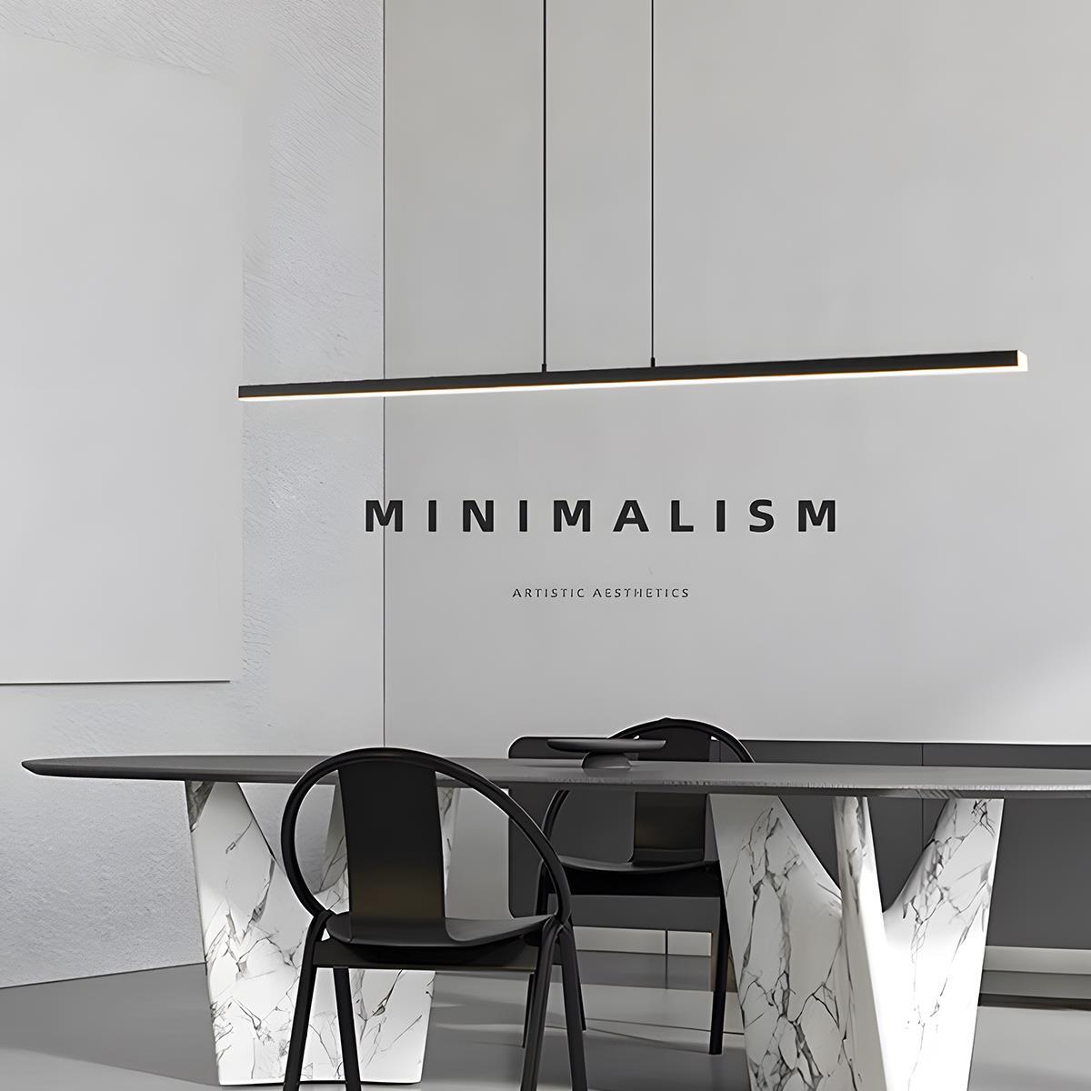 Linear strip pendant light length comparison — 39in, 47in, 59in — Casa Norex