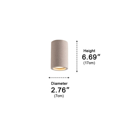 Concrete ceiling light angled underside view — Casa Norex