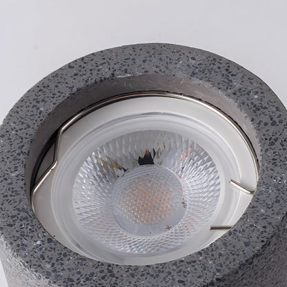 Concrete ceiling light in hallway setting — Casa Norex
