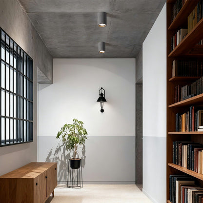 Concrete ceiling light height comparison — 3.94in and 6.69in — Casa Norex