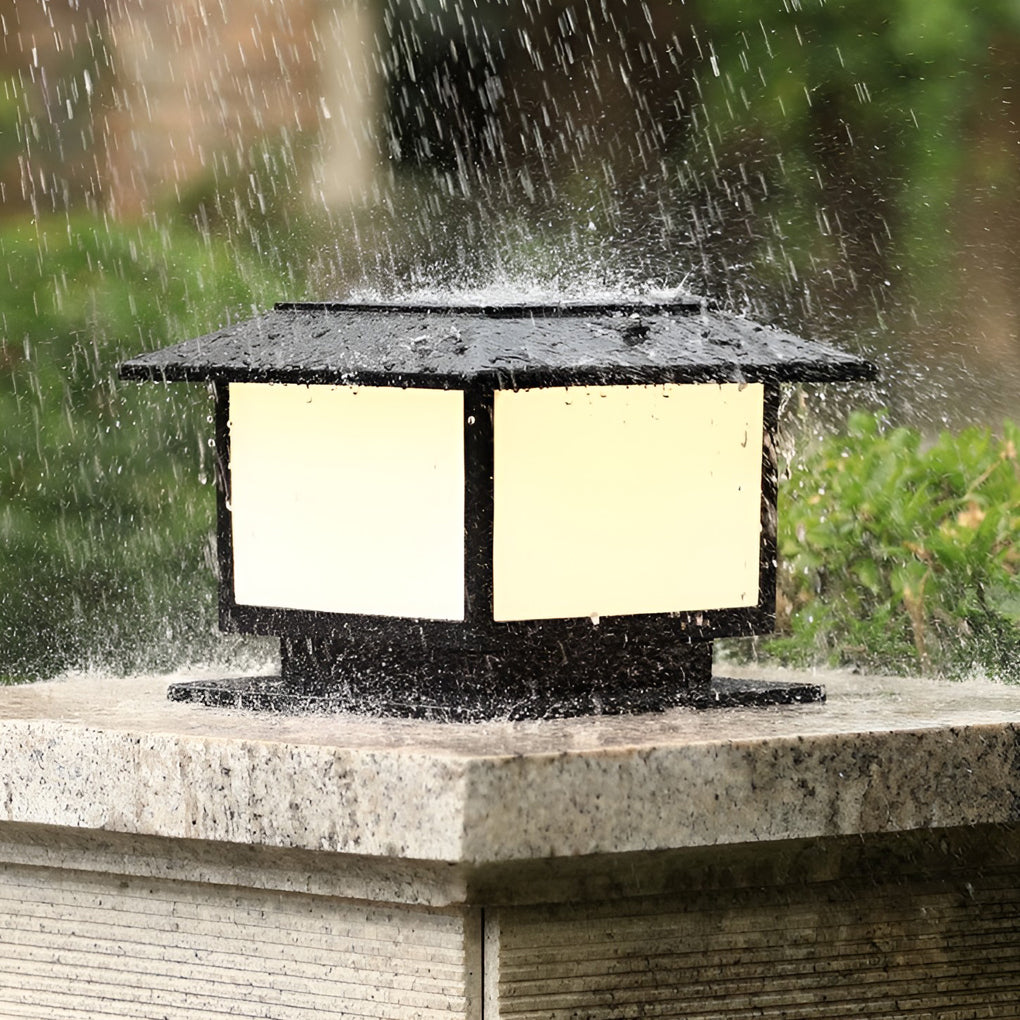 Brindle double-sided light on a stone wall — Casa Norex